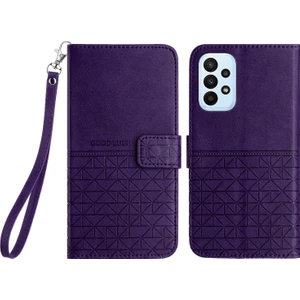 Samsung Galaxy A23 Telefon Cüzdan Kılıf Mikrofiber Deri Stand Kapağı (Yurt Dışından)