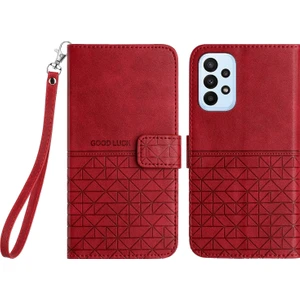 Samsung Galaxy A23 Telefon Cüzdan Kılıf Mikrofiber Deri Stand Kapağı (Yurt Dışından)