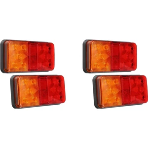 4 Adet 12V 10LED Su Geçirmez Kamyon Römork Kamyon Kuyruk Lambası Araba Dönüş Sinyali Fren Arka Stop Lambası Tekne Rv Göstergesi (Yurt Dışından)