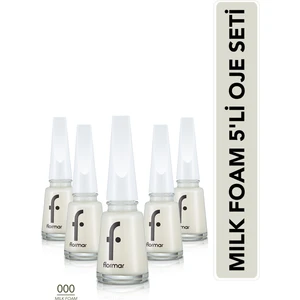 5'li Oje Seti Milk Foam Beyaz Renk 5 Adet Uzun Süreli Kullanım İçin