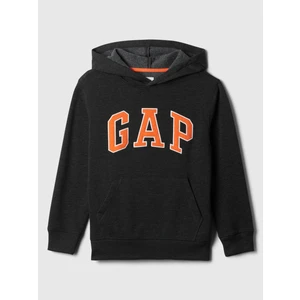 Erkek Çocuk Siyah Gap Logo Kapüşonlu Sweatshirt