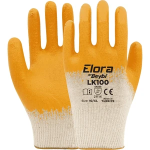 Elora LK100 Pamuk Nitril Eldiven - Sarı 9 Numara