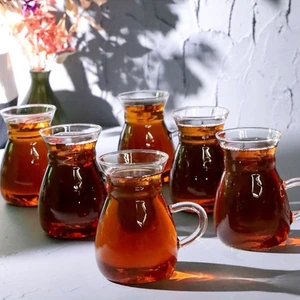 Cam 6'lı Çay Bardak Desen2