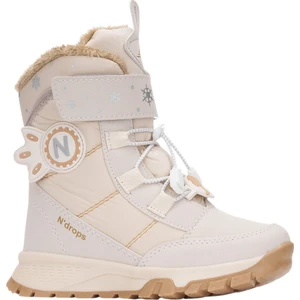 Günlük Kız Çocuk Kar Botu Cırtlı Lastik Bağcıklı Kürklü Kar Desenli Kalın Tırtıklı Taban Bootie 014