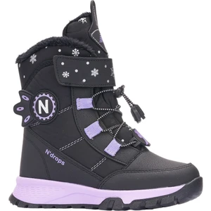 Günlük Kız Çocuk Kar Botu Cırtlı Lastik Bağcıklı Kürklü Kar Desenli Kalın Tırtıklı Taban Bootie 014