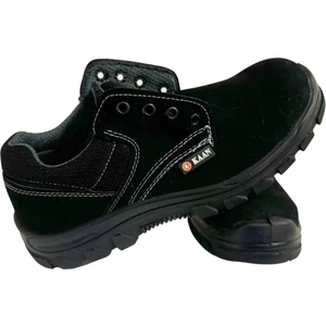 Ortopedik Su Geçirmez Çelik Burunlu Siyah Süet Iş Ayakkabısı Kışlık