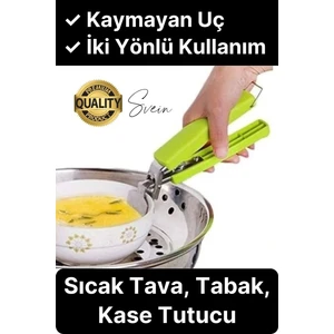 Dayanıklı Sıcak Tabak Tepsi Tava Kase Tutucu Aparat El Yakmaz Ayarlanabilir Tekli Tutma Sapı
