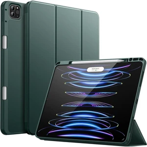 TEKNETSTORE Ipad Pro 12.9 Inç 5. ve 6. Nesil 2021 / 2022 Uyumlu Kalem Bölmeli Uyku Modlu Standlı Silikon Kılıf