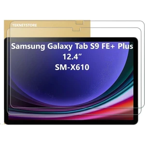 Samsung Galaxy Tab S9 Fe Plus 12.4 Inç Nano Kırılmaz Ekran Koruyucu Şeffaf Cam Tam Uyumlu SM-X610