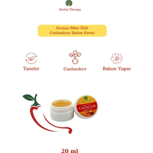 Herbal Therapy Kırmızı Biber Özlü Canlandırıcı Bakım Kremi, 20 ml