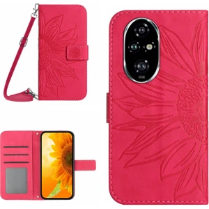 Honor 200 5g Kılıf Için Ayçiçeği Çevirme Deri Telefon Kapak Kartı Yuvaları (Yurt Dışından)