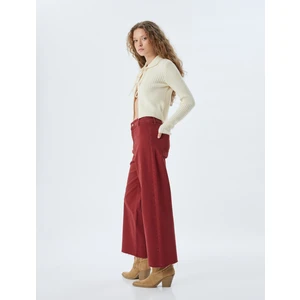 Geniş Kısa Paça Kot Pantolon Standart Bel -  Sandra Jeans