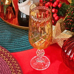 Zaraif 180 ml Kristal 1 Adet Kadeh Bardak Takımı (Sarı)