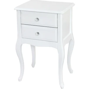 Ahşap Lake 2 Çekmeceli Telefonluk Komidin Beyaz