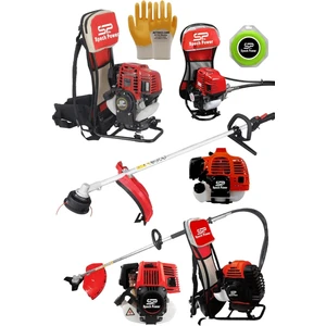 Spech Power Teknoloji 20 Hp Sırt Tipi Turbo Benzinli Motorlu Ot Çalı Tırpanı Çim Biçme Tirpan Makinesi