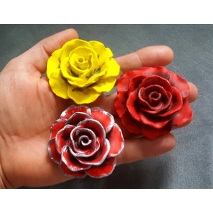 3 Boyutlu 6,5cm Gül Çiçek Silikon Kalıp K-960