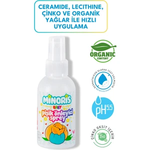 Minoris Baby Pişik Önleyici Sprey 100ML Parfümsüz, Vegan