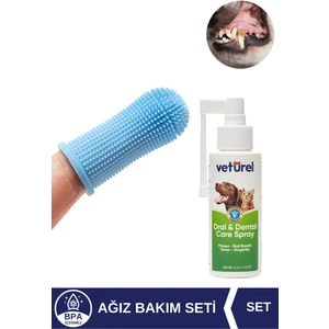 Köpek Ağız Bakım Seti Pratik Köpek Diş Fırçası Silikon Fırça Köpek Ağız Kokusu Spreyi Plak Tartar