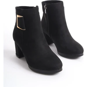 Marina Rosse Kadın Klasik Toka Detaylı Topuklu Kısa Bot