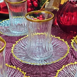 Elysia Gold Detaylı Çay Bardağı Seti