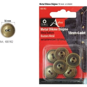 Özel Lastik Metal Bakır Renkli Dikme Düğme 6 Adet, 18 mm Etek Bluz Gömlek Düğmesi 400 902