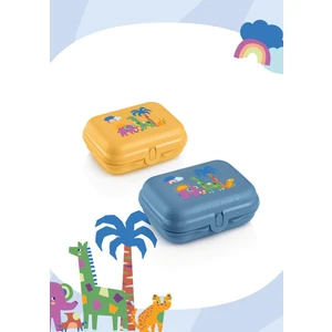 Küçük Taşıma Kabı Seti Eğlenceli Renkler Sızdırmaz Tasarım 2 Adet