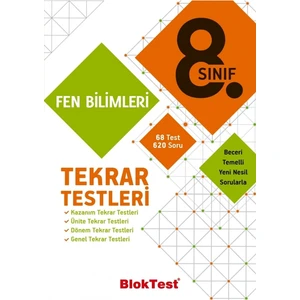 Tudem Yayınları 8.sınıf Fen Bilimleri Tekrar Testleri