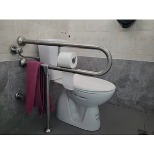 Yeni Engelli Tutunma Barı Tuvalet Kağıtlıklı Banyo Wc Paslanmaz Mat Satine Yüzeyli Sabit Ayarlanabilir Ayaklı