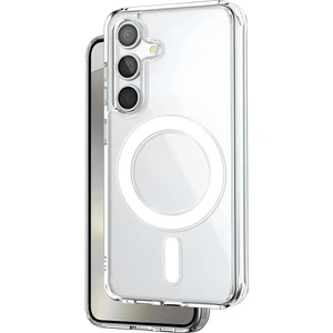 Samsung Galaxy S24 Fe Uyumlu Kılıf 3D Kamera Koruma Magsafe Şarj Özellikli Arkası Sert Kenarları Yumuşak Şeffaf Sararmaz Darbe Emici Kılıf Case