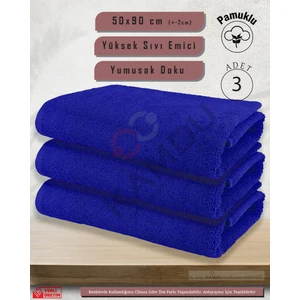 Pamuklu Havlu (50 x 90 cm )  (3 Adet ) Berber Havlusu,, El Yüz Havlusu, Kuaför Havlusu, Sporcu Havlusu