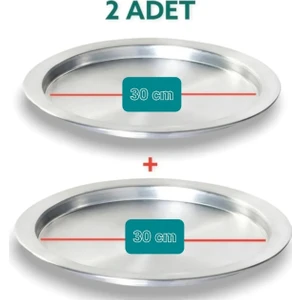 Yıldız Çelik 2 Adet 30 cm Taban Alüminyum Künefe Kadayıf Tepsisi & Tabağı