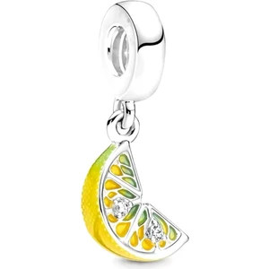 Hector Co Jewellery Işıltılı Limon Dilimi Sallantılı Charm 925 Ayar Gümüş