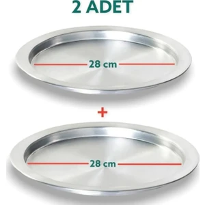 Yıldız Çelik 2 Adet 28 cm Taban Alüminyum Künefe Kadayıf Tepsisi & Tabağı