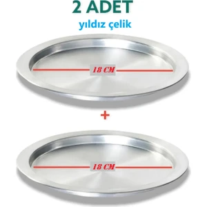 Yıldız Çelik 2 Adet 18 cm Taban Alüminyum Künefe Kadayıf Tepsisi & Tabağı