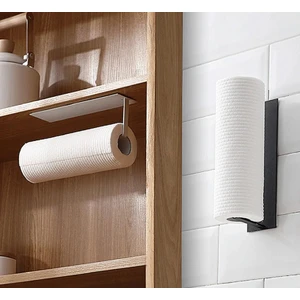 Mavi Trend Yapışkanlı Kağıt Rulo Havluluk, Kağıt Havlu Askısı, Havlu Askısı, Metal Kağıt Havlu Askısı Siyah