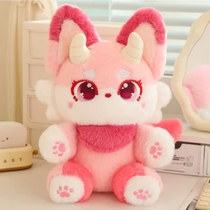 NB Market Pembe Ejder Peluş Oyuncak Uyku Arkadaşı 35cm Yeni Stil Anime Bebek Ejderha Oyuncak Serisi