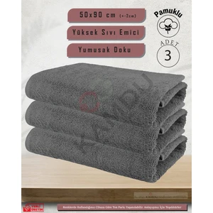 Pamuklu Havlu (50 x 90 cm )  (3 Adet ) Berber Havlusu,, El Yüz Havlusu, Kuaför Havlusu, Sporcu Havlusu