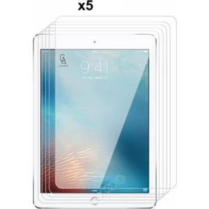 Apple iPad 5.nesil 9.7 Inç 2018 (A1893-A1954) ile Uyumlu Temperli Kırılmaz Cam Ekran Koruyucu 5 Adet