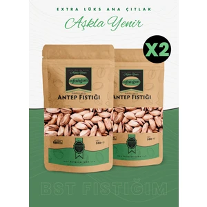 Antep Fıstığı (Kabuklu-Kavrulmuş) Extra Lüks Ana Çıtlak 500 Gram,2'li Paket