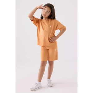 U.s. Polo Assn. Kız Çocuk Kahverengi Bermuda Takım