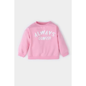 Kız Bebek Bisiklet Yaka Baskılı Sweatshirt D8548A525SP