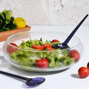 El Yapımı California Cam Salata Kasesi 30 Cm Meyve Kasesi