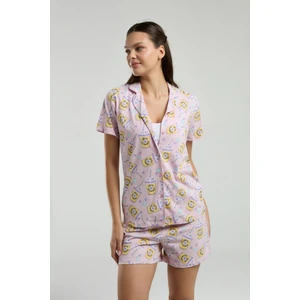 Rolypoly Kadın Pembe Gömlek Pijama