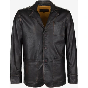 Erkek Hakiki Deri Kızıl Eskitme Deri Mont 993 Blz Erk Derımont SK24/25 Kızıl Eskıtme