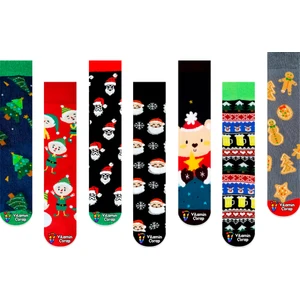 Limmon Store 7'li Noel Baba Renkli Çorap Set