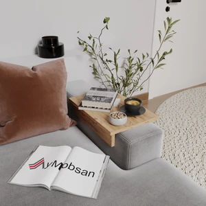 Boston Kol Üstü Sehpa, Koltuk Yanı Sehpa, Ayarlanabilir Tepsi, Dekoratif  Koltuk Sehpası 29  cm