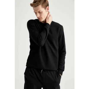 Erkek Lacivert Bisiklet Yaka Regular Fit Sweatshirt