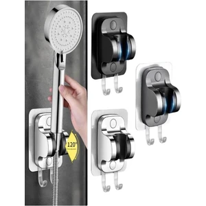 Speed Out Gümüş Gri Duş Mafsalı Yapışkanlı Askılı Lif Havlu Askılı Duş Başlığı Tutacağı Banyo Duşakabin Duş Tutucu