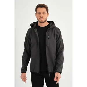 Alexandergardı Fermuarlı Içi Polarlı Su Itici Softshell Kumaş Kapüşonlu Mont (E24-MNT-01)