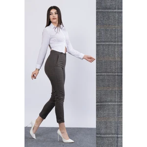 Trend Önü Pensli Zr Model Ekose Pantolon 30102